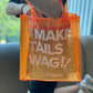 MoeGo Orange Neon PVC Tote Bag