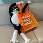 MoeGo Orange Neon PVC Tote Bag